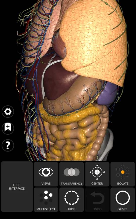 Hide in Anatomy 3D Atlas, screen 1 of 2