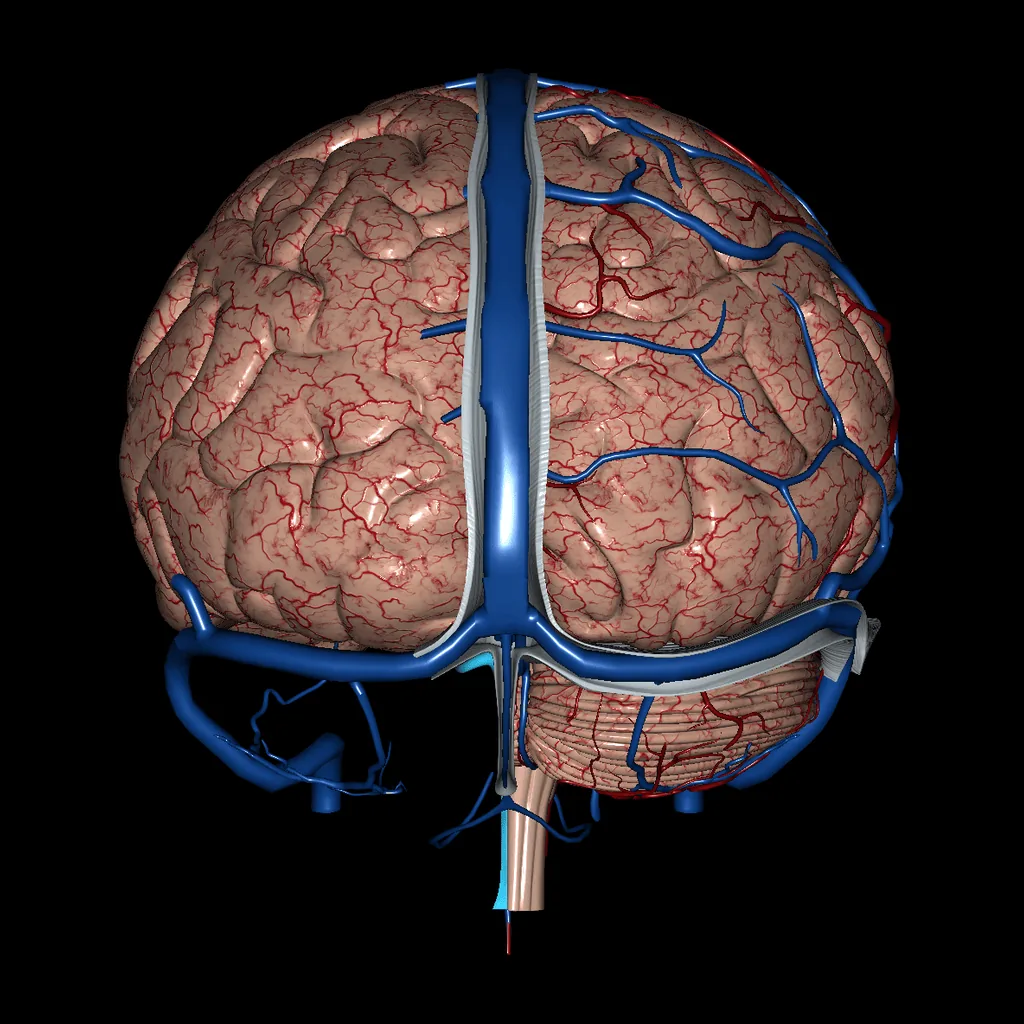 Brain (Arteries and Veins), posterior view