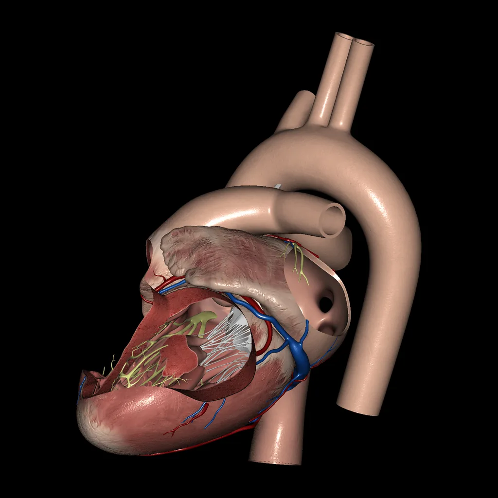 Heart (Atria and Ventricles), medial view