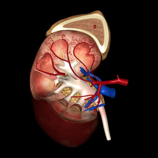 Kidney (Section), anterior view