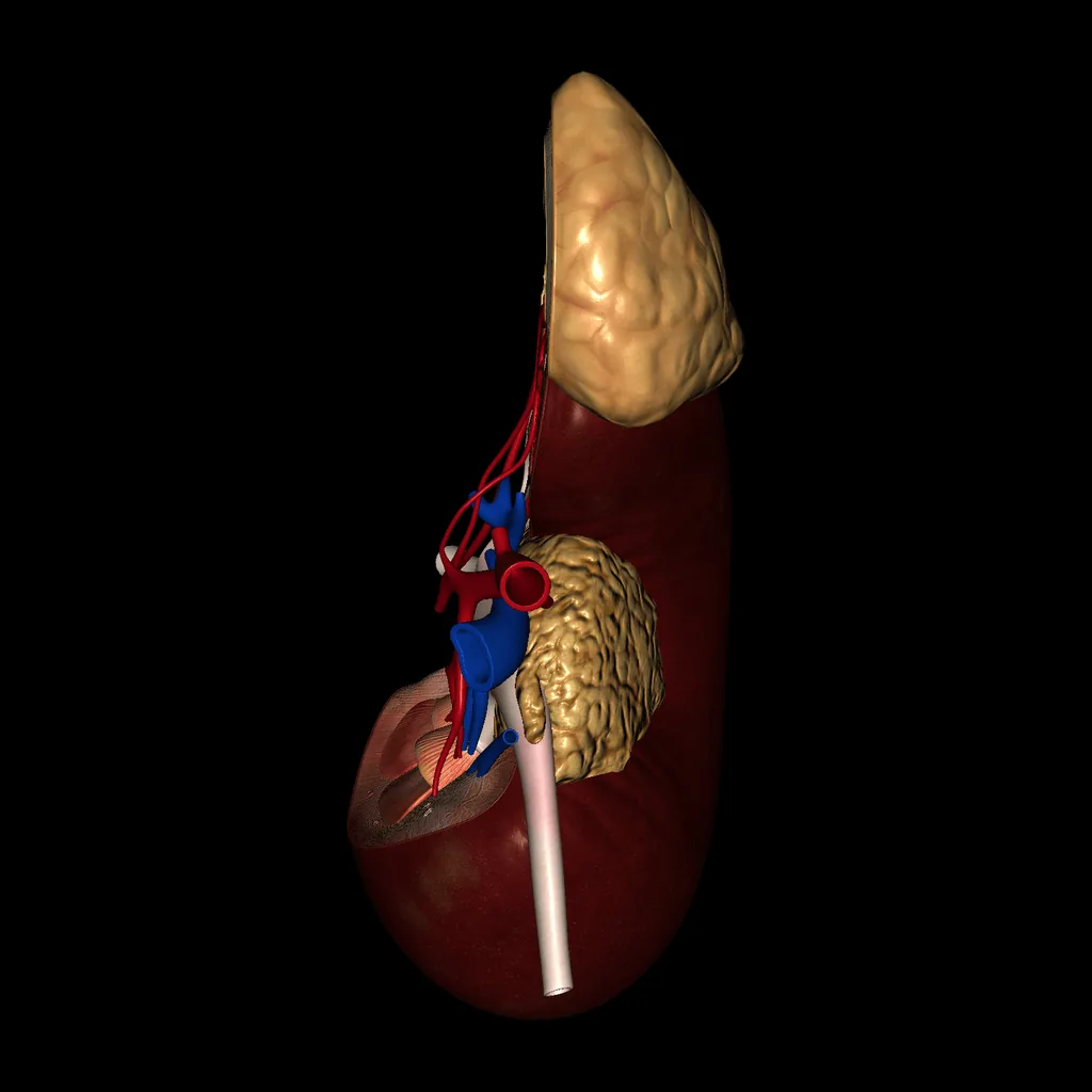 Kidney (Section), medial view