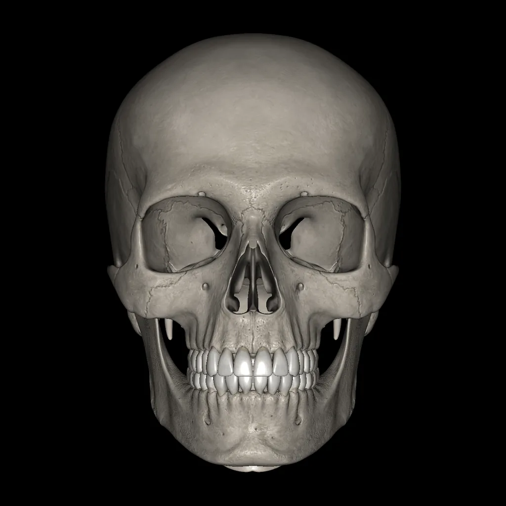 Skull, anterior view