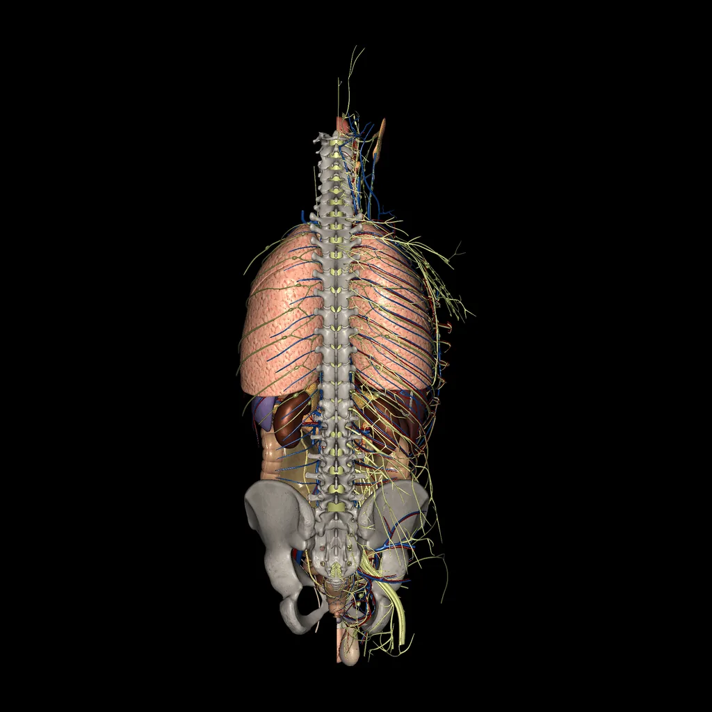 Splanchnology, posterior view