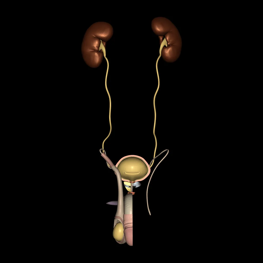 Urogenital system (Male – Isolated), anterior view