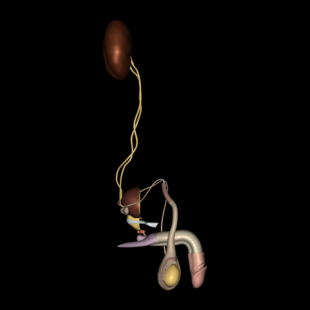 Urogenital system (Male – Isolated), lateral view