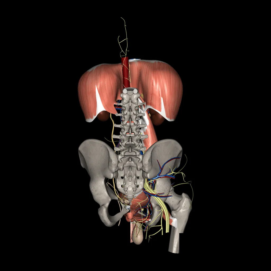 Urogenital system (Male), posterior view