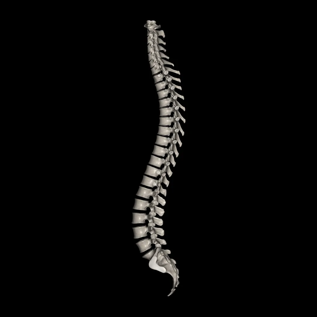 Vertebral column, medial view