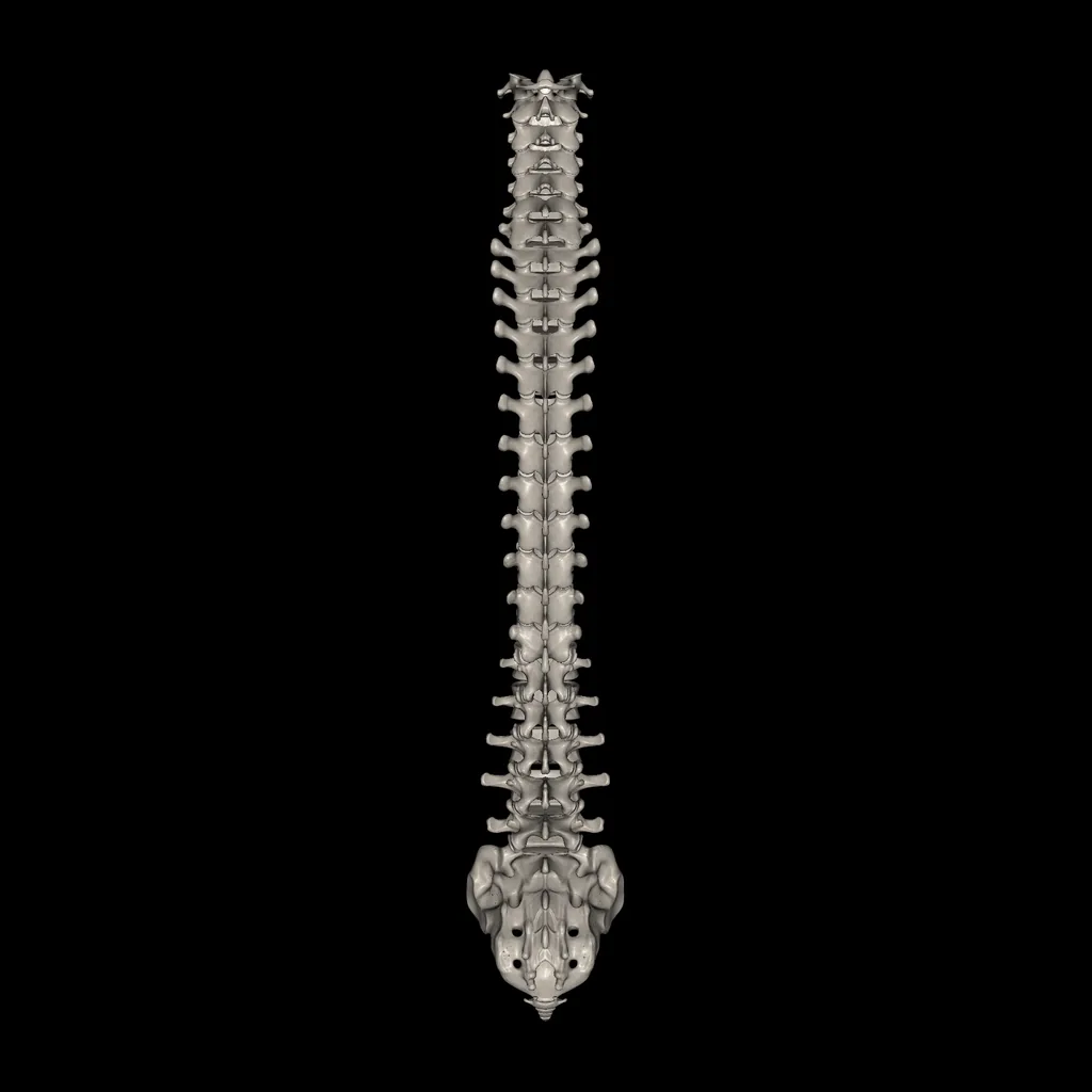 Vertebral column, posterior view